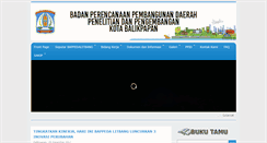 Desktop Screenshot of bappeda.balikpapan.go.id